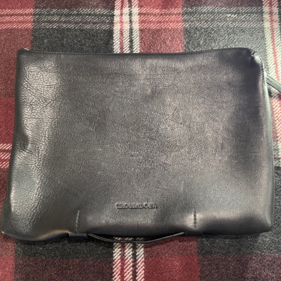 Troubadour | London Dark Brown Leather Slim Briefcase, Pre-owned - Picture 1 of 7
